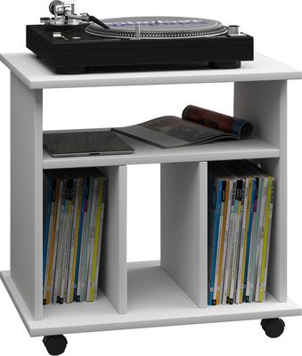 Drevená polica LP s kolieskami Retal