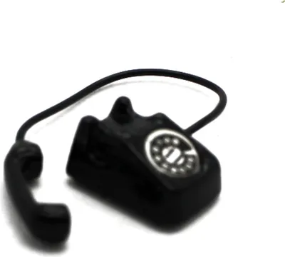 Produktbild von Puppen Stube Telefon Schwarz mit Hörer