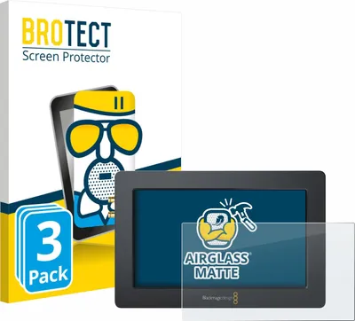 Produktbild von 3x BROTECT Entspiegelungs Schutzglas für Blackmagic Design Video Assist (5.0) Schutzfolie Panzer Folie Glas Display Schutz matt