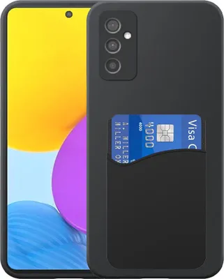 Obrázek produktu pro Vhodné pro telefon Samsung Galaxy M12 Pouzdro se silikonovým držákem karet - Flexibilní zadní kryt Pouzdro ze silikonového TPU se silikonovou přihrádkou na karty - černé - Smartphonica