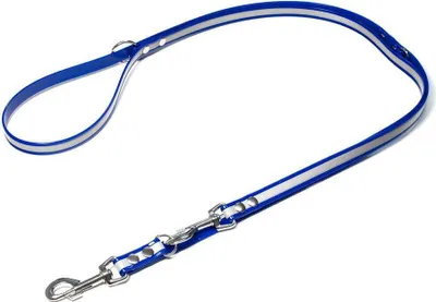Produktbild von Mystique® Biothane Reflex verstellbare Leine 19mm 2m gold blau