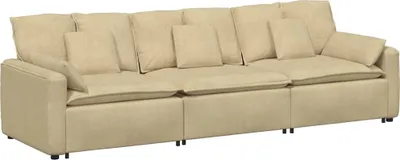Zdjęcie produktu dla Sofa modułowa z poduszkami, szarozielona