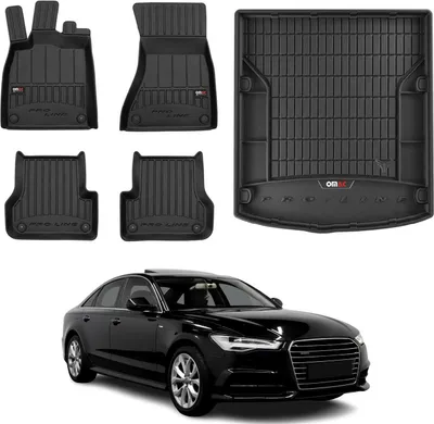 Produktbild von OMAC Fußmatten & Kofferraumwanne Set für Audi A6 C7 Limo 2011-2018 Gummi 5x