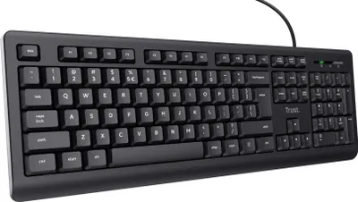 Image de Trust TK-150, Full size (100%), Câble, USB, Commutateur à membrane, QWERTY, Noir