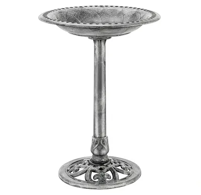 Image de Bain d'oiseaux 71 cm - Polyresin - Aspect antique - Pour l'extérieur