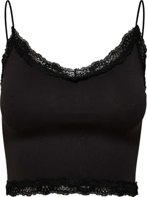 Image de ONLVICKY Fit Top cropped pour femmes 15190175 Noir, XS/S