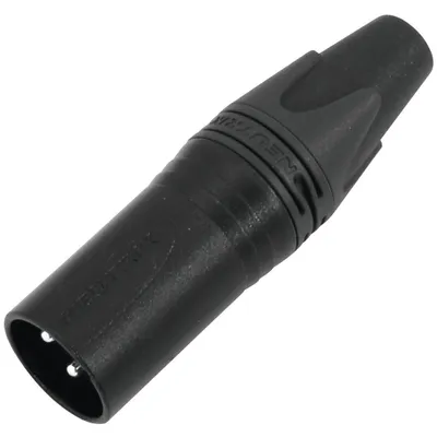 Produktbild von Neutrik NTR-NC3MXXBAG, XLR, Schwarz, Messing, Polyamid, Polyoxymethylen (POM), Polyurethan, Zink Stahl, UL 94 HB, IEC 61076-2-103, IP 40, IEC 68-2-20, -30 - 80 °C, 20,4 mm