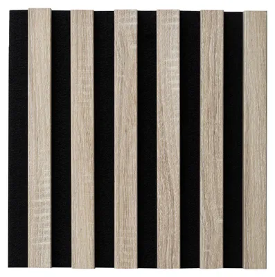 Zdjęcie produktu dla Lamele ścienne na czarnym filcu 6L Marbet Design WOODLINE 30x30 cm Dąb Sonoma 1 szt.