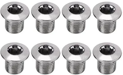Image de Jeu de 8 vis en acier pour fixer les pédales de VTT – Accessoire pour vélo tout-terrain