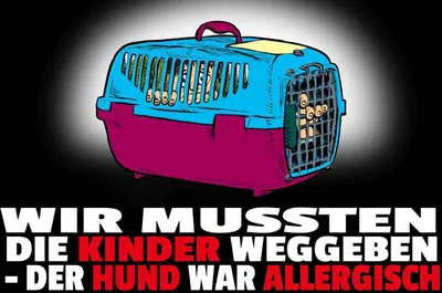Produktbild von vianmo Holzschild 12x18 cm Kinder weggeben Hund allergisch Tier Haustier