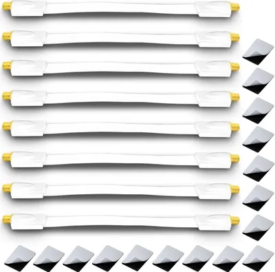 Produktbild von 8x ARLI Fensterdurchführung UltraSlim Weiß | TV SAT Flachkabel 0,2 mm vergoldet DVB-S2 DVB-T2 für Fenster & Türen