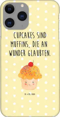 Produktbild von Mr. & Mrs. Panda Iphone 11 Pro Handyhülle Cupcake - Gelb Pastell - Geschenk, Küche Deko, Wunder, Lustige Sprüche, Handy Case, Spruch, Cupcakes, Motivation, Muffin