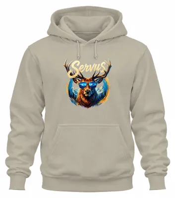Productafbeelding van Servus Hirsch zonnebril, bergsokken, traditioneel shirt, lederen broek, hoodie, sweater met capuchon, natuur, 3XL