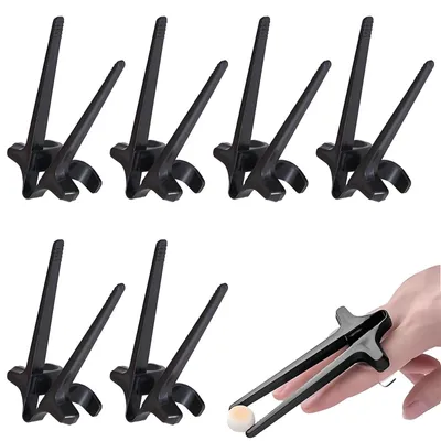 6 Fingerstäbchen für Gamer, Snack-Stäbchen, schwarz
