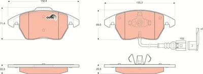 Produktbild von Trw Bremsbelagsatz, Scheibenbremse Vorderachse GDB1550