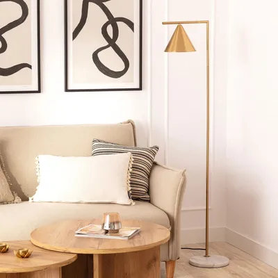 Zdjęcie produktu dla Lampa stojąca złota 150 cm Valentino E27 Abruzzo