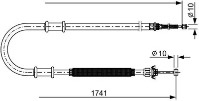 Produktbild von BOSCH Handbremsseil Seilzug Feststellbremse für FIAT Doblo Cargo (223) Hinten Links 1 987 482 599
