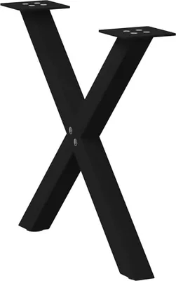 Imagen del producto de Patas para mesa de centro en forma de X (2 unidades), color , 60 x (42-43) cm, acero