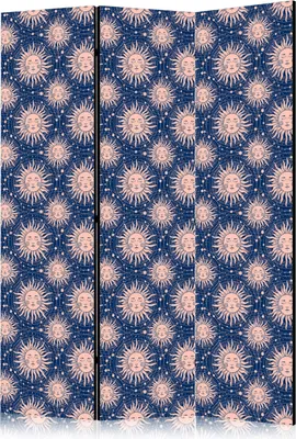 Zdjęcie produktu dla Parawan jednostronny Tła i desenie 135x172 cm 3-częściowy niebieski