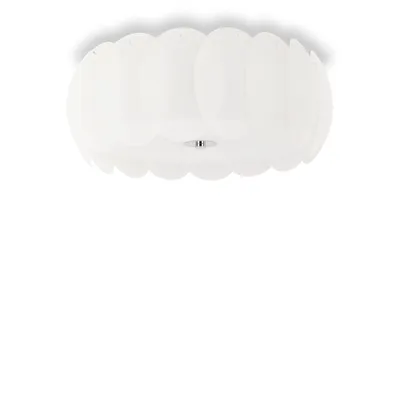Zdjęcie produktu dla Biała lampa sufitowa OVALINO 8 żarówek