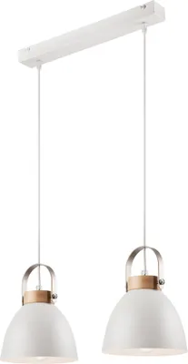 Produktbild von Bioledex Pendelleuchte Esszimmerlampe 2x E27 weiß Metall, Holz