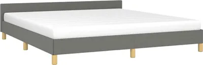 Produktbild von vidaXL Bettgestell ohne Matratze Dunkelgrau 180x200 cm Stoff