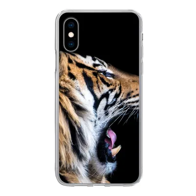Produktbild von MuchoWow® Handyhülle Schutzhülle Hülle für iPhone X Tiger - Tiere - Porträt Silikon Softcase Handy Hülle - Handyhülle