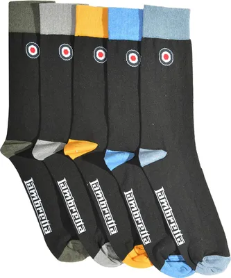 Produktbild von Lambretta - Socken für Herren (5er-Pack) LB342 (39,5 EU - 45,5 EU) (Schwarz/Bunt)