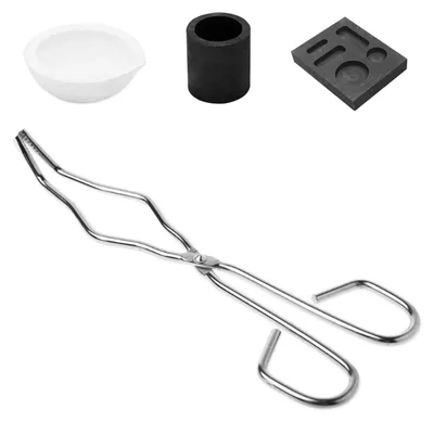 Graphit-Schmelzset, 4-teilig, für Gold, Silber, Kupfer, 2800 °C