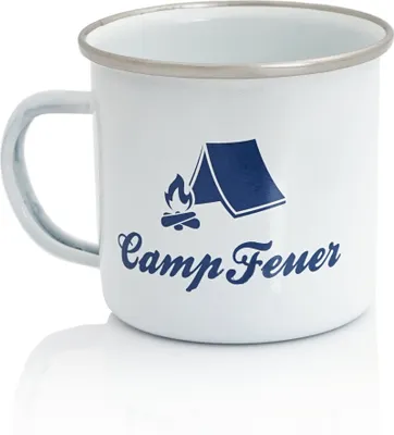 Zdjęcie produktu dla Kubek emaliowany CampFeuer | Kubek emaliowany 350 ml | Kubek do kawy na kemping, na zewnątrz
