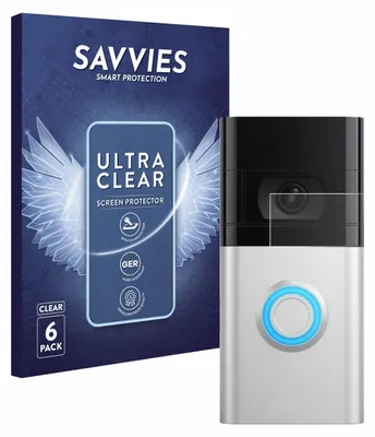 Produktbild von 6x Für Ring Video Doorbell 4 / Doorbell 3 Schutzfolie Savvies Displayschutz Display Schutz Folie Klar Transparent