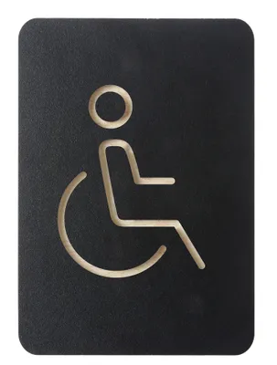 Zdjęcie produktu dla EUROPEL 421037 Piktogram EUROPEL "WC dla niepełnosprawnych", czarny