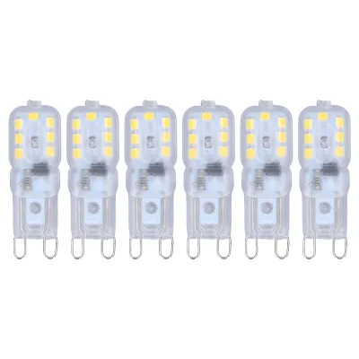 Obrázek produktu pro Žárovka G9, stmívatelná, úsporná, 14 LED, 3 W, pro lustry a stolní lampy, 6 kusů, přirozené světlo, 220 V