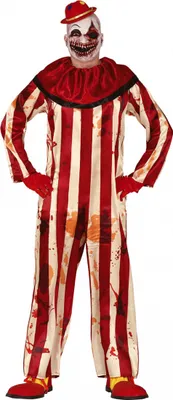 Produktbild von Billy the Bloody Clown Herren Kostüm als Verkleidung für Halloween und Karneval Größe: L