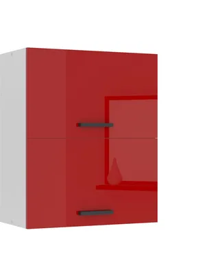 Produktbild von Belini Hängeschrank Küche, Küchenschränke SGP2. Breite 60 cm. Oberschrank mit 2 Türen, Küchenhängeschränke, Wandschrank Hängend, Rot Hochglanz