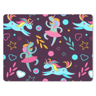 Produktbild von MuchoWow® Mauspad Mousepad Einhorn - Ballett - Schnittmuster 23x19 cm - Mousepads - Maus Mat - Pad - Mausunterlage - Schreibtischunterlage - Mauspad