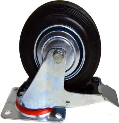 Produktbild von Transportrollen Möbelrolle Bockrolle Lenkrolle drehbar Bremse 160mm 004772