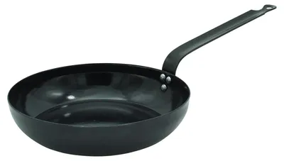 Produktbild von Stahlpfanne Ø28 cm EUROHOME® – 51x24x5,5cm – ideal zum scharfen Anbraten von Speisen