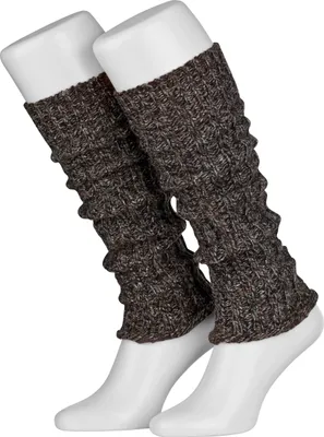 Produktbild von Tobeni 1 Paar Damen-Stulpen Wolle Kuschelig Weich Multicolour Beinwärmer für Frauen Ideal für Sport und Winter, Farbe:Multicolour - Braun, Grösse:One Size