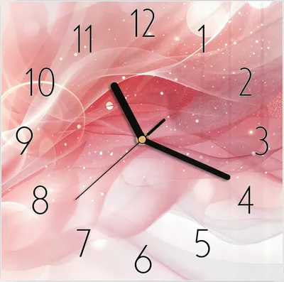 Produktbild von Wanduhr aus Glas mit Motiv Abstrakte Wellen- 30 x 30 cm - inkl. Aufhängesystem