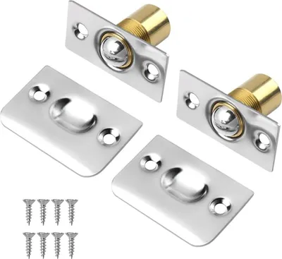 Produktbild von Stück Kugelschnäpper, Edelstahl Kugelschnäpper Verschluss für Tür Verstellbarer Kugelschnäpper Rollkugel Möbeltürschnäpper mit Schrauben für Zuhause - Universell und Langlebig