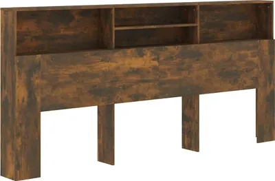 Produktbild von vidaXL Kopfteil mit Ablagen Räuchereiche 220x19x103,5 cm