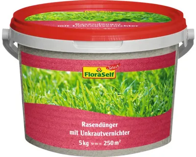 Produktbild von Rasendünger mit Unkrautvernichter FloraSelf Select 5 kg für ca. 250 m²