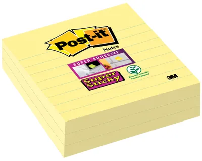 Zdjęcie produktu dla Karteczki samoprzylepne Post-it Super Sticky Notes, 101 x 101 mm, żółte