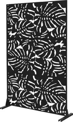 Produktbild von ML-Design Metall-Sichtschutz Roma 120x180 cm aus Stahl Raumteiler mit 3 Paneele Trennwand erweiterbar mit Ständer Paravent für Garten Balkon Terrasse