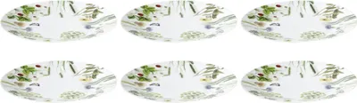 Produktbild von Porzellan-Teller - Gilde 6 x Dessertteller / Frühstücksteller Wild Flowers - Geschirr Küche Haushalt