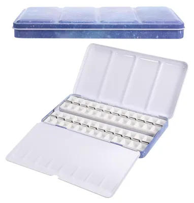 Imagen del producto de Paleta de acuarelas con 52 medios compartimentos