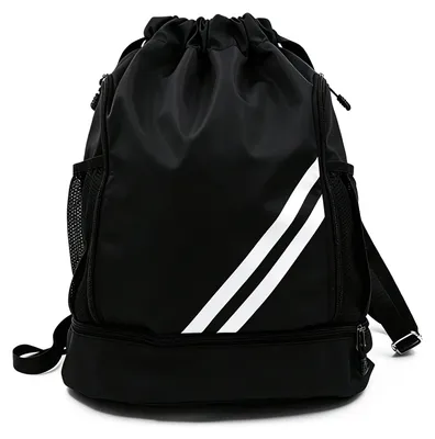 Produktbild von Sporttasche Sportrucksack Gymbag - Wasserabweisend - 20 bis 35 Liter - Schuhfach und Nassfach - Schwarz - Für Schwimmen, Fitness und Schule