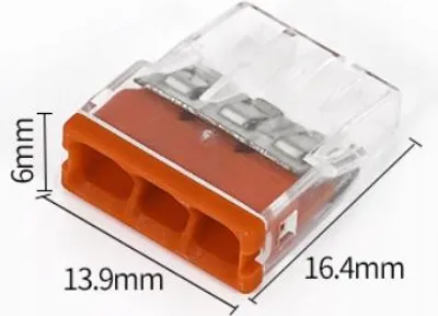 Immagine prodotto di Connettore rapido elettrico 3x2,5 spina 10 pz