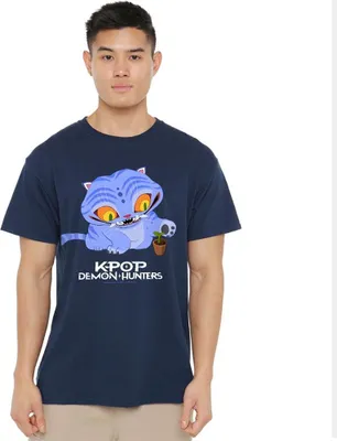 Produktbild von K-Pop Demon Hunters - "Cute" T-Shirt für Herren/Damen Uni TV20277 (3XL) (Marine)